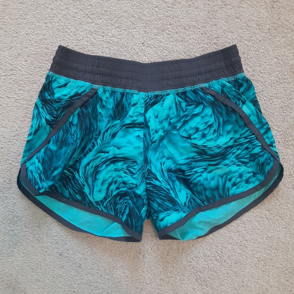 Champion Torquoise-Floral Athletic Shorts